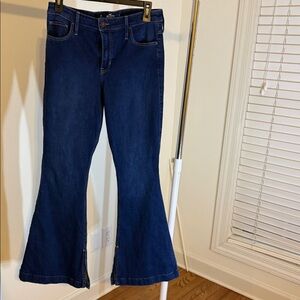 Hollister Dark Blue High-Rise Flare Jeans
